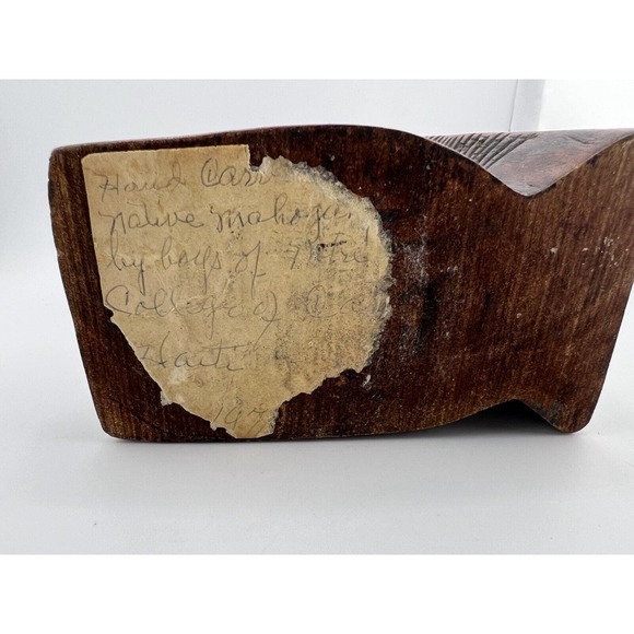 Vintage Collectible Decorative African Hand Carved Wooden Sculpture -‎ Lot of 2 - Picture 9 of 16